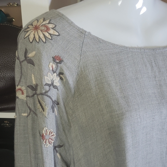 Lauren Conrad boho embroidered tunic blouse XL - Picture 2 of 8